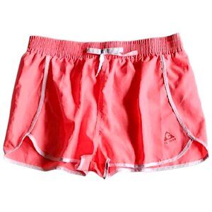 Gerry Girls Athletic Cover-Up Shorts L 14 16 Neon Coral